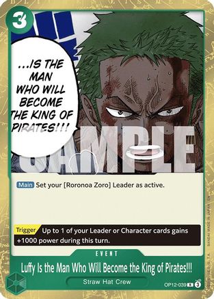 Luffy Is the Man Who Will Become the King of Pirates!!! [Legacy of the Master] Rare