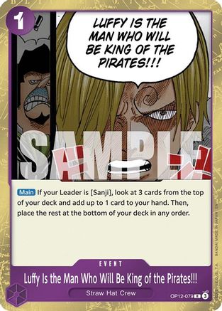 Luffy Is the Man Who Will Be King of the Pirates!!! [Legacy of the Master] Rare
