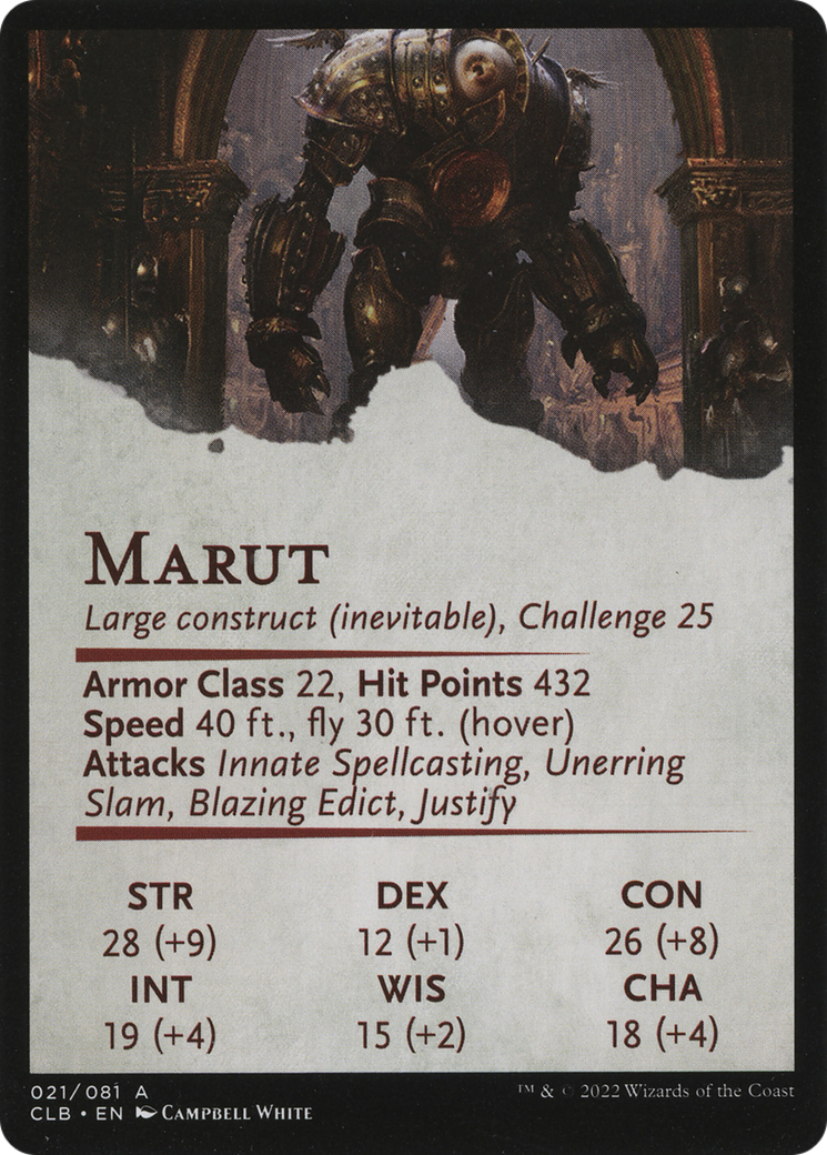 Marut // Marut (ACLB-021) - Battle for Baldur's Gate Art Series (Borderless) Foil