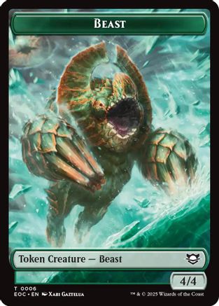 Beast (0006) // Elemental (0007) Double-Sided Token (EOC-6 // 7) - Commander: Edge of Eternities