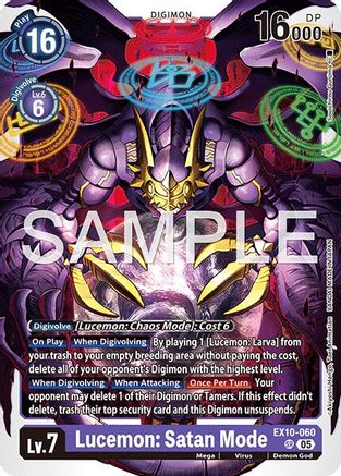 Lucemon: Satan Mode  (EX10-060) [Sinister Order] Foil