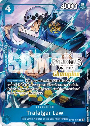 Trafalgar Law (Offline Regional Champion Card Set 2025 Vol.2) [One Piece Promotion Cards] Rare