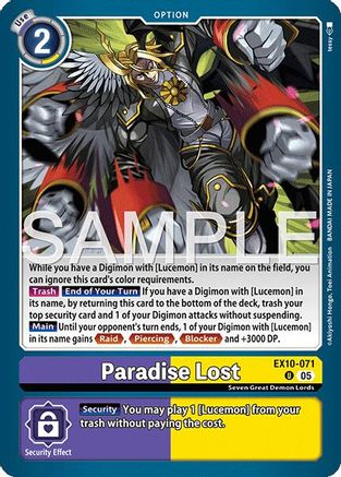 Paradise Lost  (EX10-071) [Sinister Order]