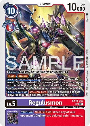 Regulusmon  (EX10-053) [Sinister Order] Foil