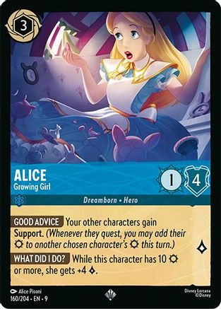 Alice - Growing Girl (160/204) Fabled (Non-Foil)