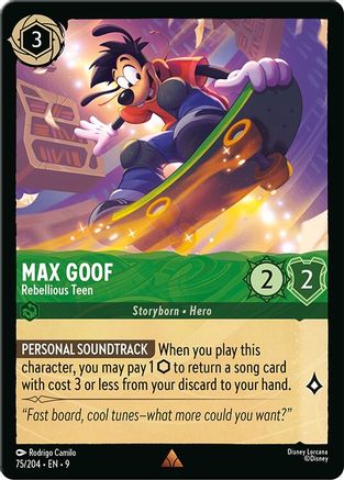 Max Goof - Rebellious Teen (75/204) Fabled (Non-Foil)