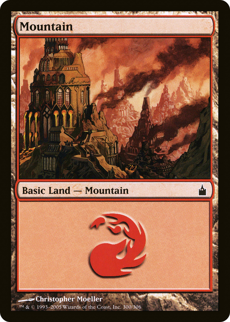 Mountain (RAV-300) - Ravnica: City of Guilds Foil