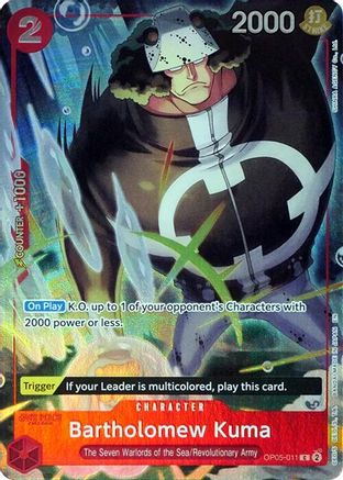 Bartholomew Kuma (Seven Warlords of the Sea Binder Set) [One Piece Promotion Cards] Common