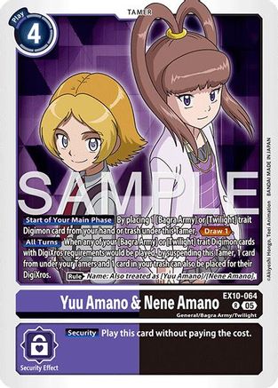 Yuu Amano & Nene Amano  (EX10-064) [Sinister Order] Foil
