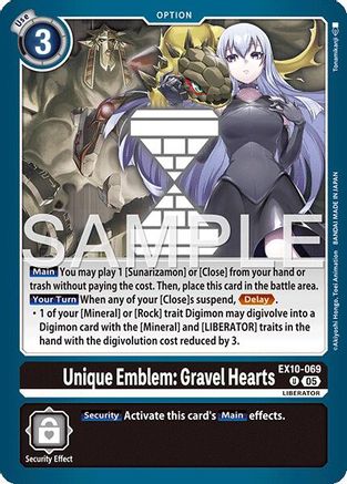 Unique Emblem: Gravel Hearts  (EX10-069) [Sinister Order]