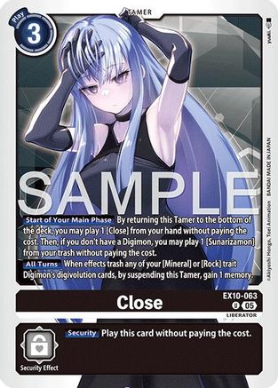 Close  (EX10-063) [Sinister Order]