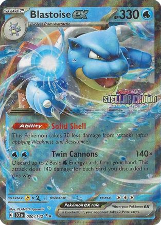 Blastoise ex (Stellar Crown Stamp) 030 [Miscellaneous Cards & Products] (Holofoil)