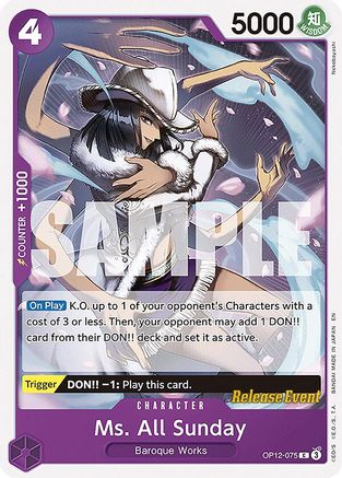 Ms. All Sunday [Legacy of the Master Release Event Cards] Common