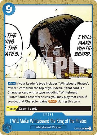 I Will Make Whitebeard the King of the Pirates [Legacy of the Master Release Event Cards] Common