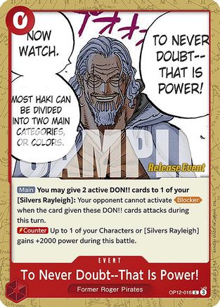 To Never Doubt--That Is Power! [Legacy of the Master Release Event Cards] Common