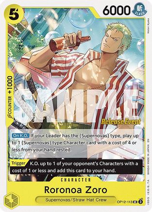 Roronoa Zoro (113) [Legacy of the Master Release Event Cards] Uncommon