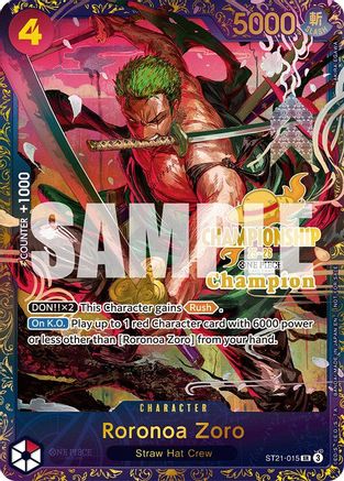 Roronoa Zoro (CS 25-26 1st Place) [One Piece Promotion Cards] Super Rare