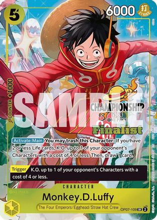 Monkey.D.Luffy (CS 25-26 Finalist Card Set 1) [One Piece Promotion Cards] Super Rare