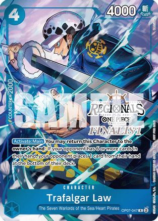 Trafalgar Law (Online Regional Finalist Card Set 2025 Vol.2) [One Piece Promotion Cards] Rare