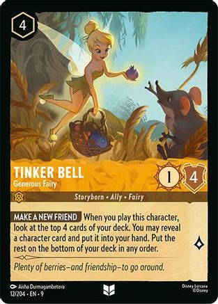 Tinker Bell - Generous Fairy (12/204) Fabled (Non-Foil)