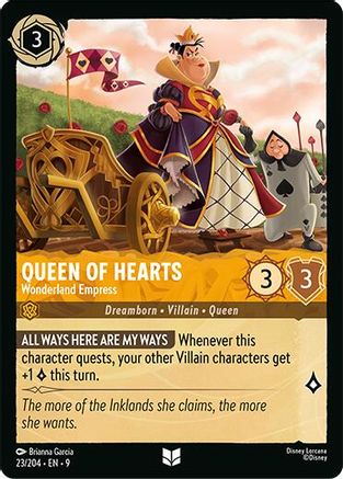 Queen of Hearts - Wonderland Empress (23/204) Fabled (Cold Foil)