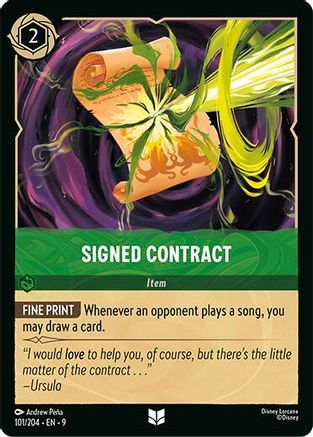 Signed Contract (101/204) Fabled (Cold Foil)