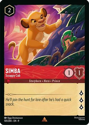 Simba - Scrappy Cub (105/204) Fabled (Cold Foil)