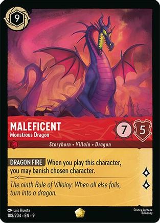 Maleficent - Monstrous Dragon (108/204) Fabled (Cold Foil)