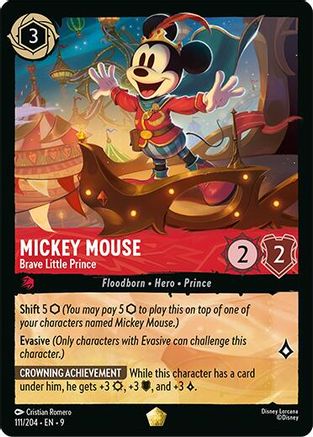 Mickey Mouse - Brave Little Prince (111/204) Fabled (Non-Foil)