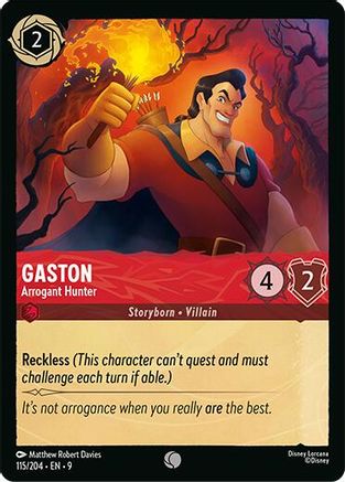 Gaston - Arrogant Hunter (115/204) Fabled (Cold Foil)