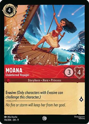 Moana - Undeterred Voyager (116/204) Fabled (Non-Foil)