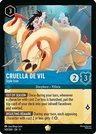 Cruella De Vil - Style Icon (143/204) Fabled (Cold Foil)