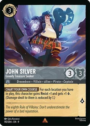 John Silver - Greedy Treasure Seeker (192/204) Fabled (Non-Foil)