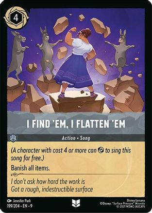 I Find 'Em, I Flatten 'Em (199/204) Fabled (Cold Foil)