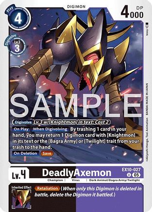 DeadlyAxemon  (EX10-027) [Sinister Order]
