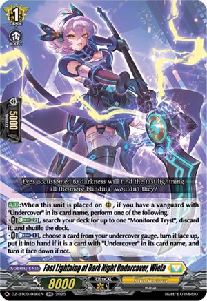 Fast Lightning of Dark Night Undercover, Wiola [Double Rare]  (DZ-BT09/036EN)