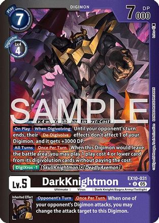 DarkKnightmon (Alternate Art)  (EX10-031) [Sinister Order] Foil