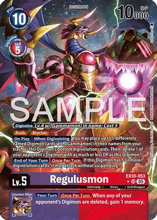 Regulusmon (Alternate Art)  (EX10-053) [Sinister Order] Foil
