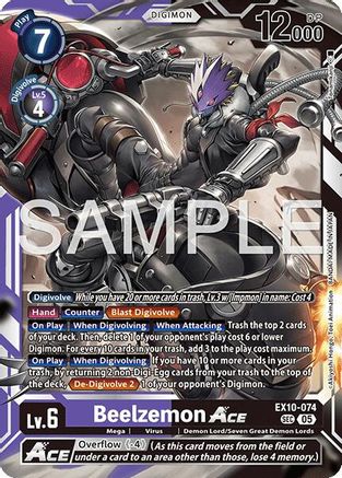 Beelzemon ACE  (EX10-074) [Sinister Order] Foil