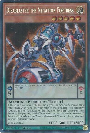 Disablaster the Negation Fortress [MP25-EN084] Prismatic Secret Rare