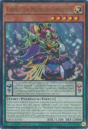 Couplet the Melodious Songstress [MP25-EN181] Ultra Rare