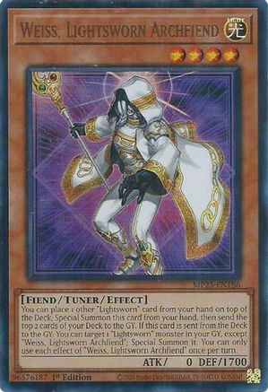 Weiss, Lightsworn Archfiend [MP25-EN186] Ultra Rare