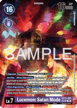 Lucemon: Satan Mode (SP)  (EX10-060) [Sinister Order] Foil