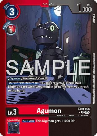 Agumon (Limited Foil)  (EX10-006) [Sinister Order] Foil