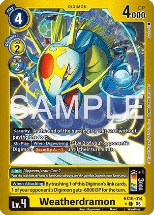 Weatherdramon (Limited Foil)  (EX10-014) [Sinister Order] Foil