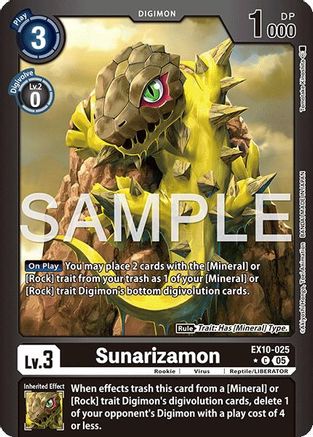 Sunarizamon (Limited Foil)  (EX10-025) [Sinister Order] Foil