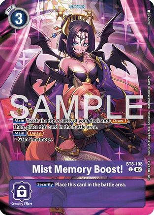 Mist Memory Boost! (Sinister Order Legend Pack)  (BT8-108) [New Awakening] Foil