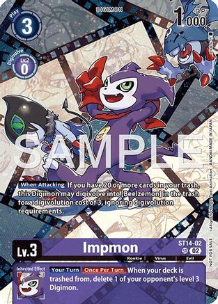 Impmon (Sinister Order Legend Pack)  (ST14-02) [Starter Deck 14: Beelzemon Advanced Deck Set] Foil