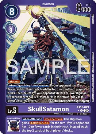SkullSatamon (Limited Foil)  (EX10-049) [Sinister Order] Foil