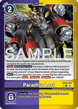 Paradise Lost (Limited Foil)  (EX10-071) [Sinister Order] Foil